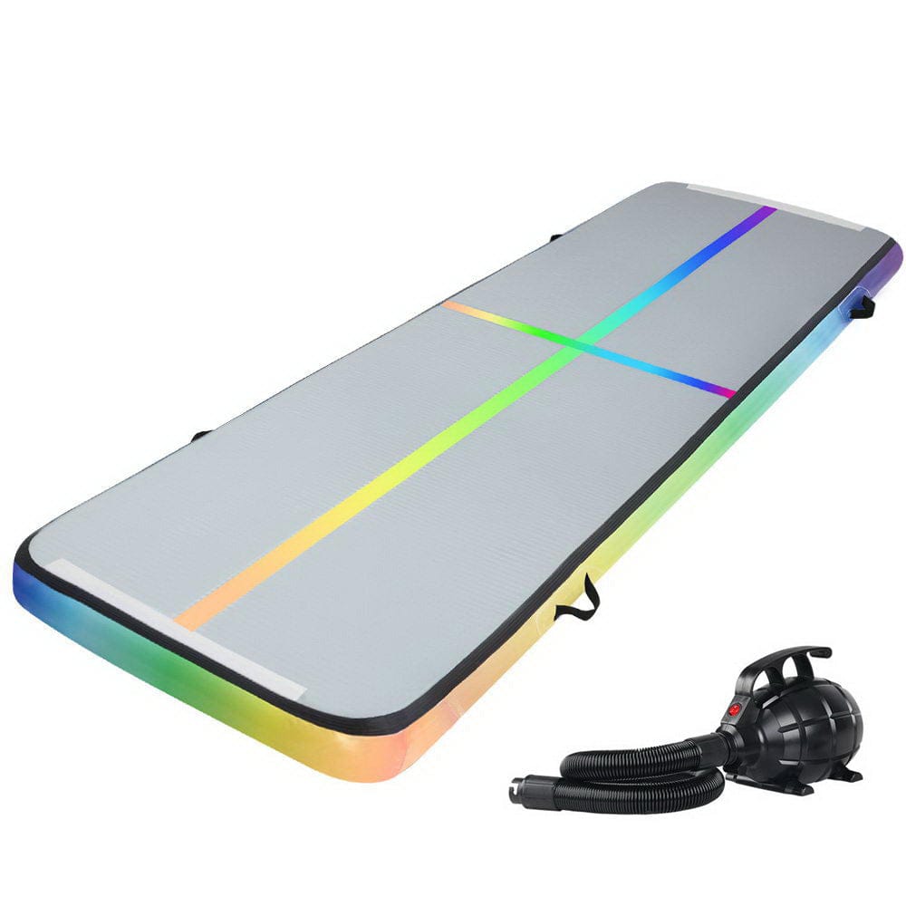 Everfit 4M Air Track Gymnastics Tumbling Exercise Mat Inflatable Mats 20CM Thick + Pump - SportZone.co.nz
