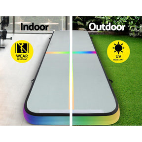 Everfit 4X1X0.2M Air Track Inflatable Tumbling Mat Gymnastics Yoga Mat - SportZone.co.nz