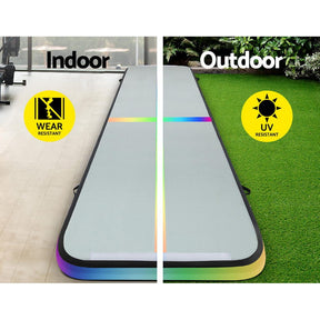 Everfit 5M Air Track Gymnastics Tumbling Exercise Mat W/ Pump Inflatable Colour - SportZone.co.nz