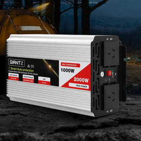 Giantz Power Inverter 1000W or 2000W Pure Sine Wave 12V - 240V Camping Boat Caravan - SportZone.co.nz