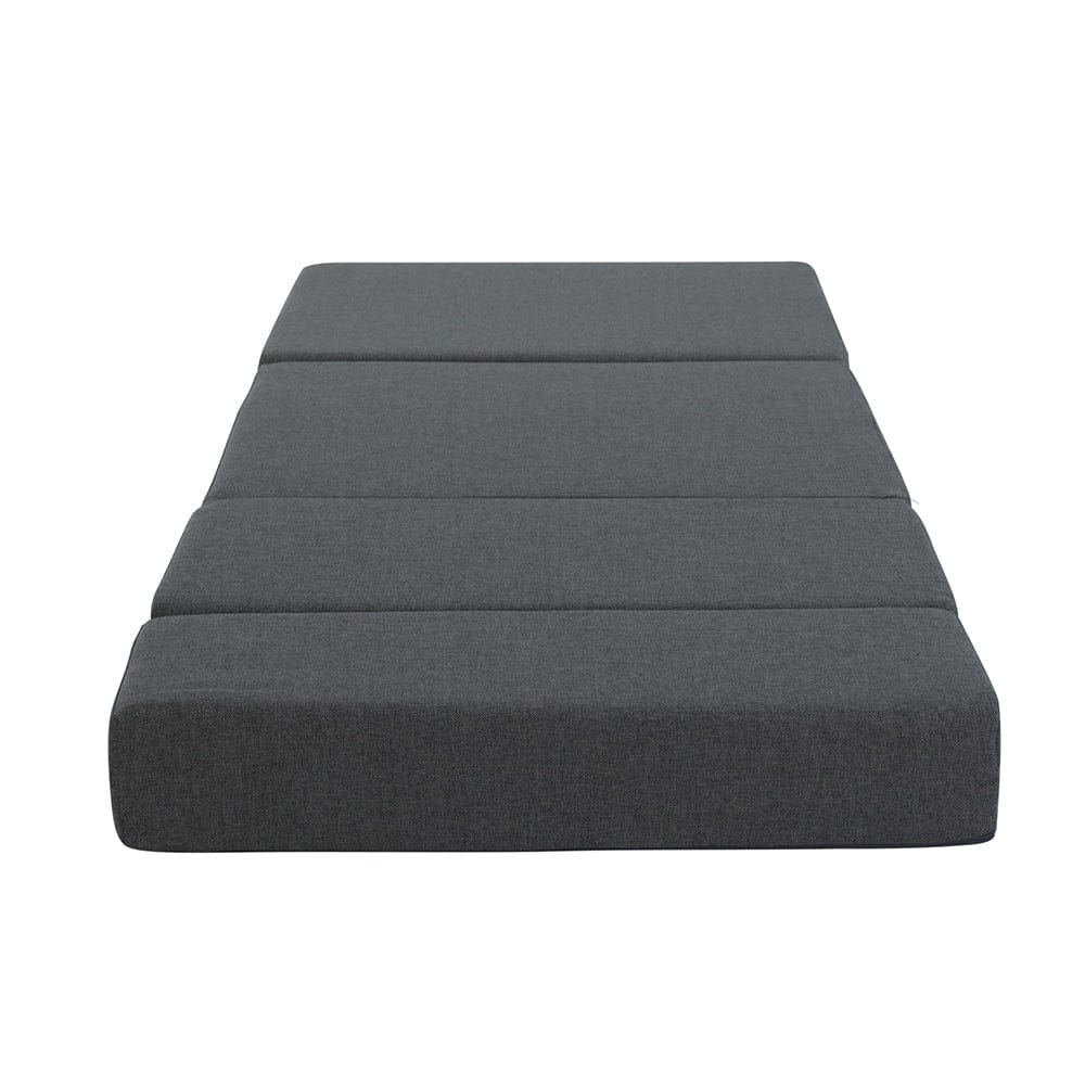 Giselle Bedding Foldable Mattress Folding Foam Bed Floor Mat Grey - SportZone.co.nz