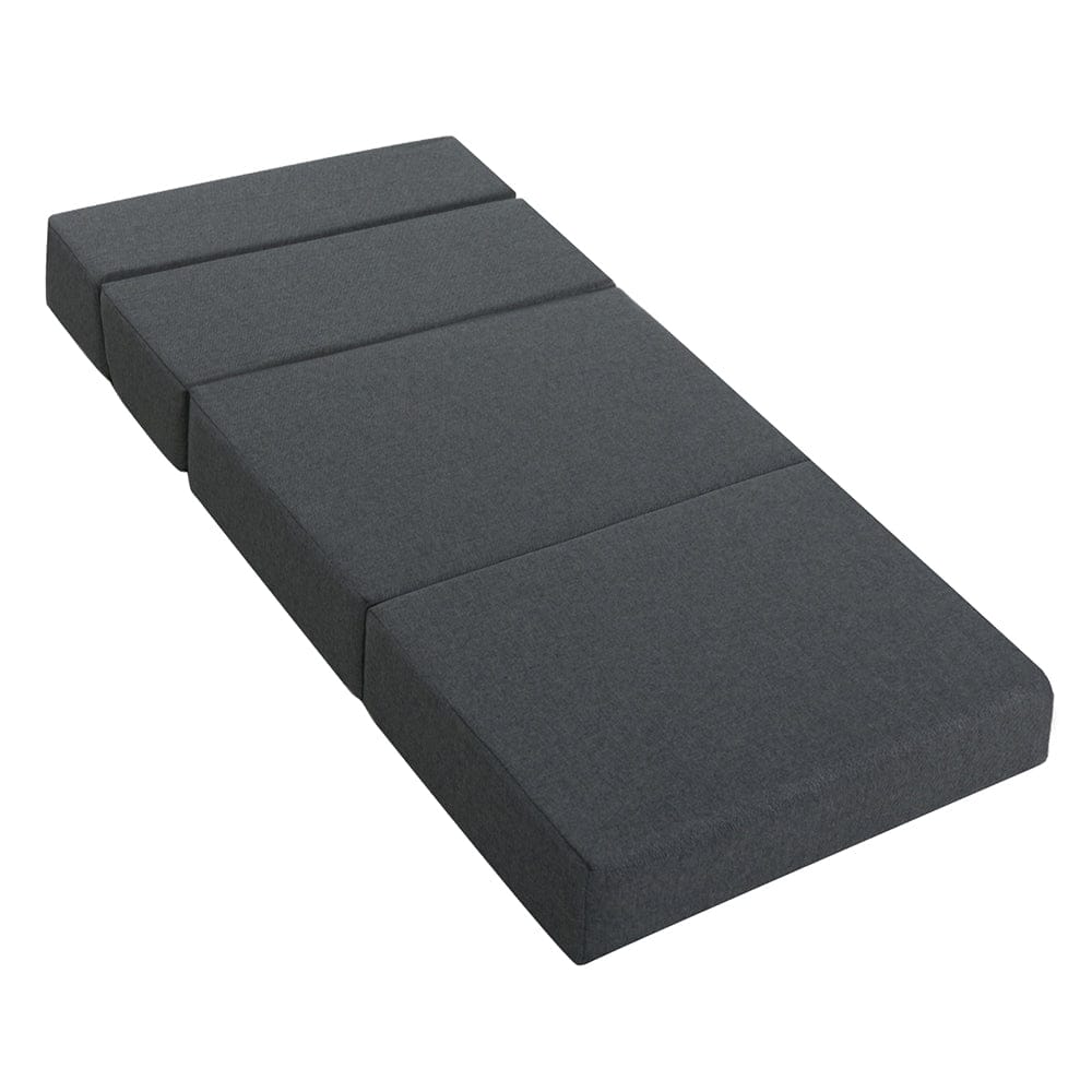 Giselle Bedding Foldable Mattress Folding Foam Bed Floor Mat Grey - SportZone.co.nz
