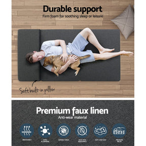 Giselle Bedding Foldable Mattress Folding Foam Bed Floor Mat Grey - SportZone.co.nz
