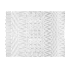 Giselle Bedding Memory Foam Mattress Topper 7 - Zone Airflow Pad 8cm Single White - SportZone.co.nz