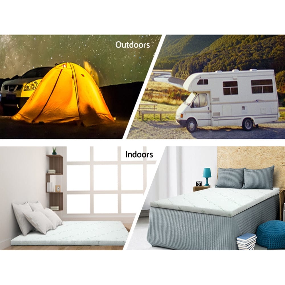 Giselle Bedding Memory Foam Mattress Topper Cool Gel 5cm Queen - SportZone.co.nz