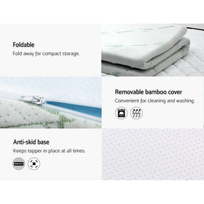 Giselle Bedding Memory Foam Mattress Topper Cool Gel 5cm Queen - SportZone.co.nz