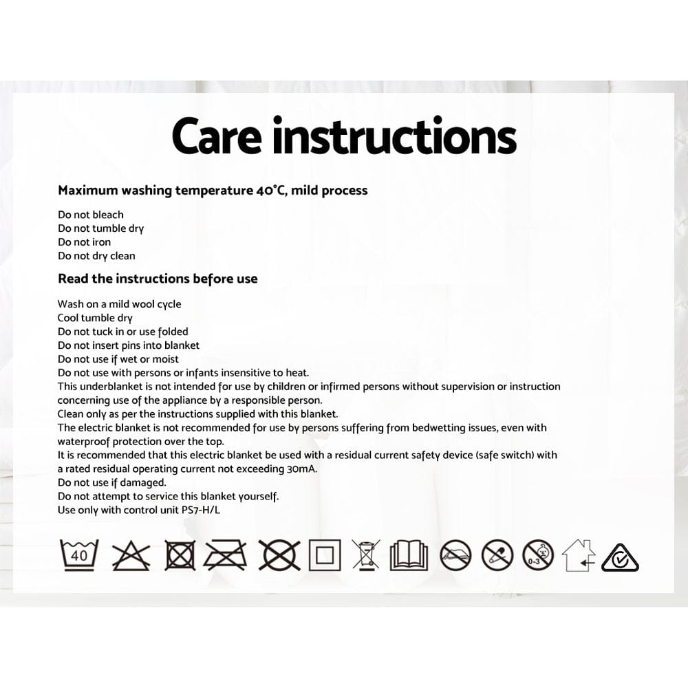 Giselle Bedding Queen Size Electric Blanket Fleece - SportZone.co.nz