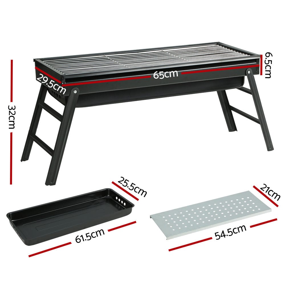 Grillz BBQ Grill Charcoal Smoker Foldable - SportZone.co.nz
