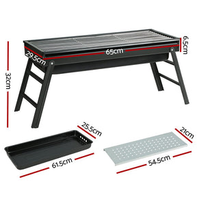 Grillz BBQ Grill Charcoal Smoker Foldable - SportZone.co.nz