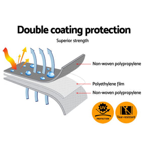 Instahut Tarp Tarpaulin 3.6x4.8m Canvas Camping Heavy Duty Sun Cover - SportZone.co.nz