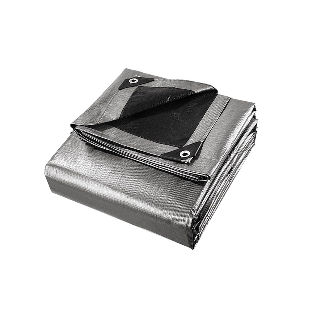 Instahut Tarp Tarpaulin 6x7.3m Canvas Camping Heavy Duty Sun Cover - SportZone.co.nz