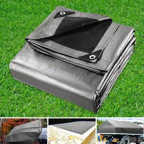 Instahut Tarp Tarpaulin 7.3x9m Canvas Camping Heavy Duty Sun Cover - SportZone.co.nz