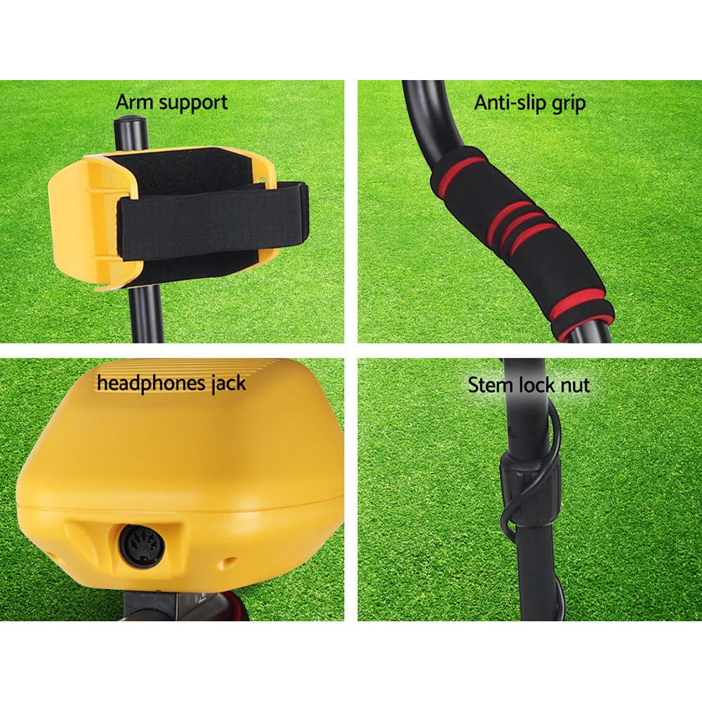 Metal Detector 180MM Deep Sensitive Waterproof Treasure Hunter Gold Digger Yellow - SportZone.co.nz