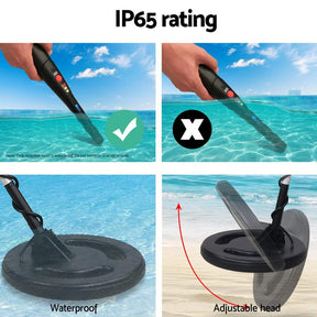 Metal Detector 220MM Deep Sensitive Waterproof Pinpointer Treasure Hunter - SportZone.co.nz