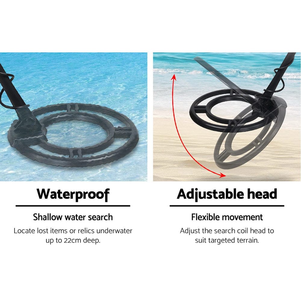 Metal Detector 220MM Deep Sensitive Waterproof Pinpointer Treasure Hunter Shovel - SportZone.co.nz