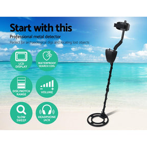 Metal Detector 220MM Deep Sensitive Waterproof Treasure Hunter Gold Digger - SportZone.co.nz