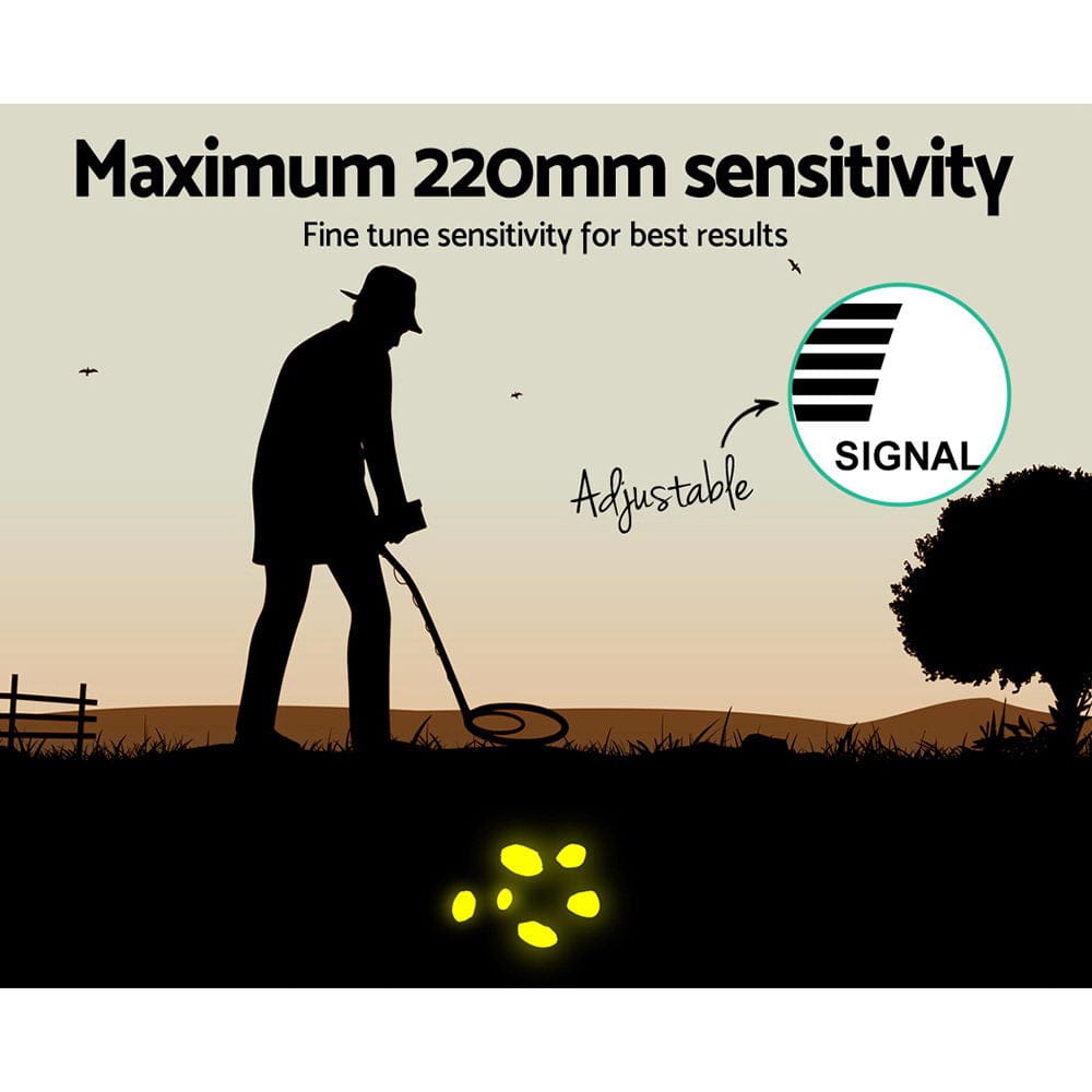 Metal Detector 220MM Deep Sensitive Waterproof Treasure Hunter Gold Digger - SportZone.co.nz