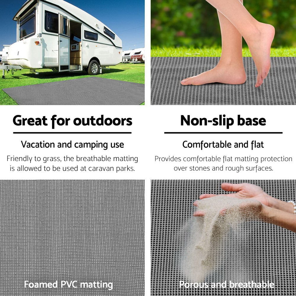 Weisshorn 6M X 2.5M Annex Matting Floor Mats Mesh Caravan Camping Annexe - SportZone.co.nz