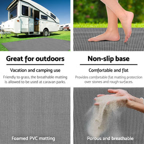 Weisshorn 6M X 2.5M Annex Matting Floor Mats Mesh Caravan Camping Annexe - SportZone.co.nz