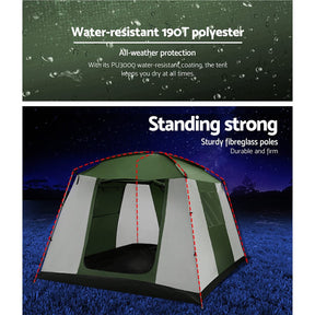 Weisshorn Camping Tent 6 Person Tents Family Hiking Dome - SportZone.co.nz