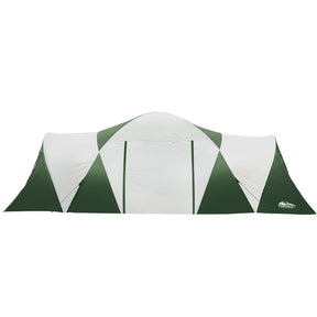 Weisshorn Family Camping Tent 12 Person Hiking Beach Tents (3 Rooms) Green - SportZone.co.nz