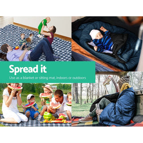 Weisshorn Sleeping Bag Single Thermal Camping Hiking Tent Blue 0°C - SportZone.co.nz