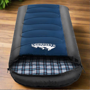 Weisshorn Sleeping Bag Single Thermal Camping Hiking Tent Blue - 20°C - SportZone.co.nz